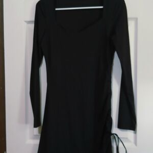 Elegant Black Long Sleeve Dress
